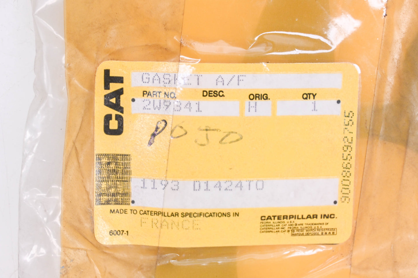 Aftermarket 2W9341, 2W-9341 Caterpillar Water Pump Gasket NOS