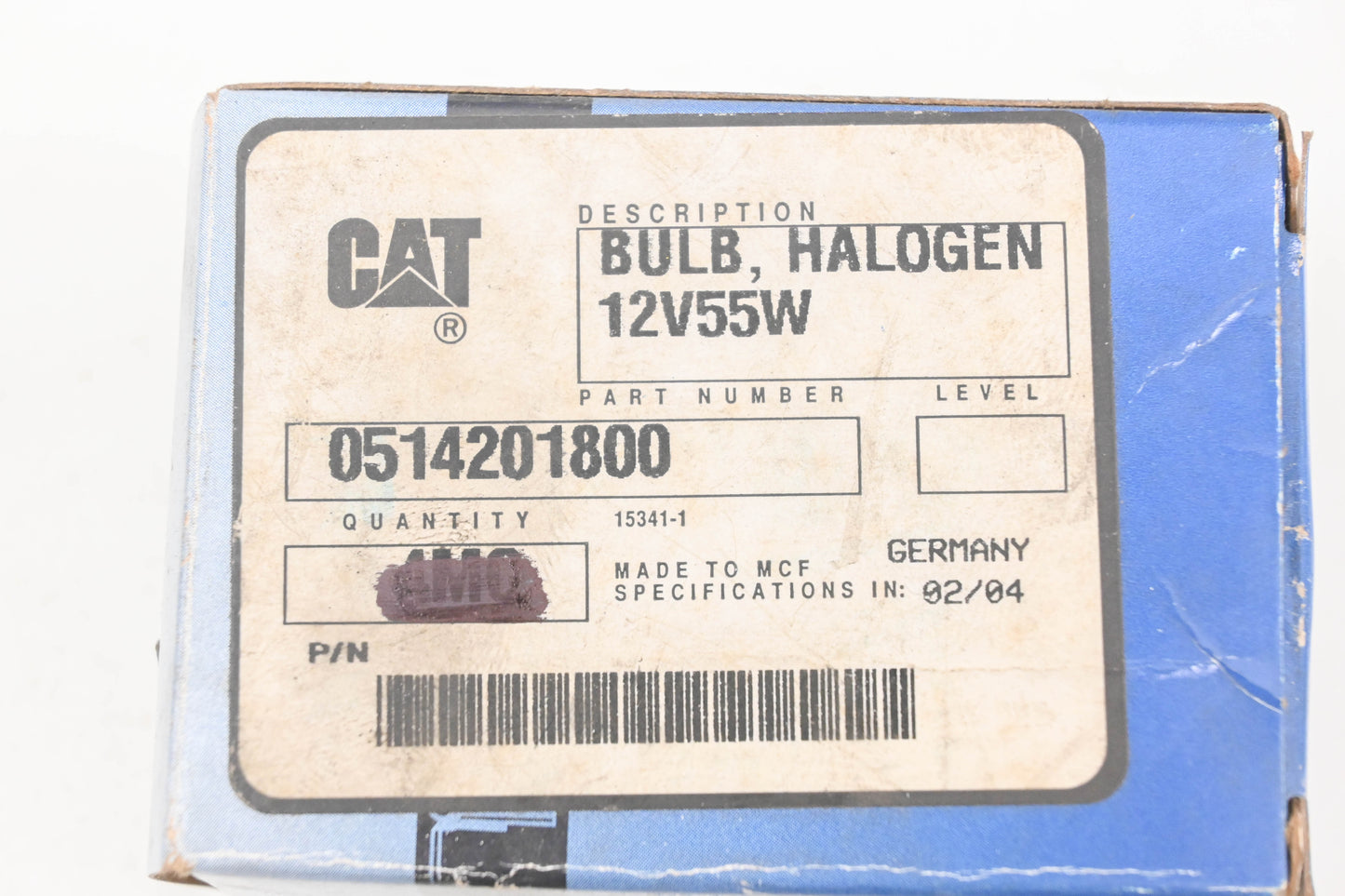 Caterpillar 514201800, 0514201800 Halogen12v 55w Bulb Assembly NOS