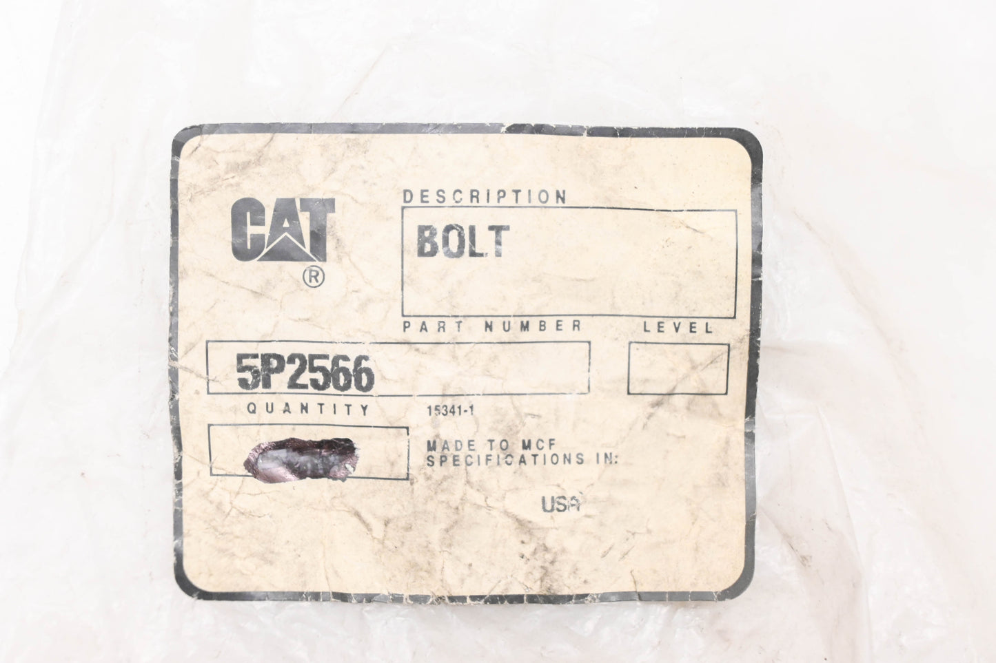 Caterpillar 5P2566, 5P-2566 Bolts Qty 2 NOS