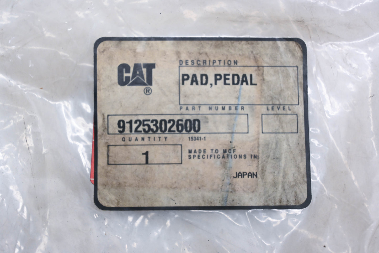 Caterpillar 9125302600 Mitsubishi Brake Pedal Pad NOS