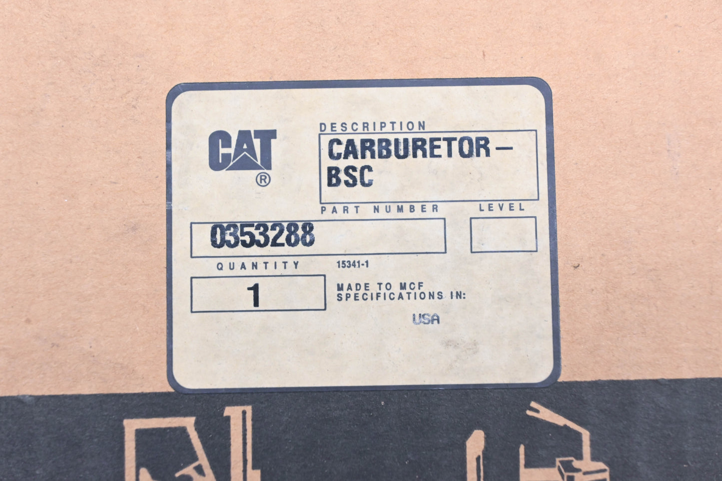 Caterpillar 353288, 035388 Century Carburetor Assembly With Gasket NOS