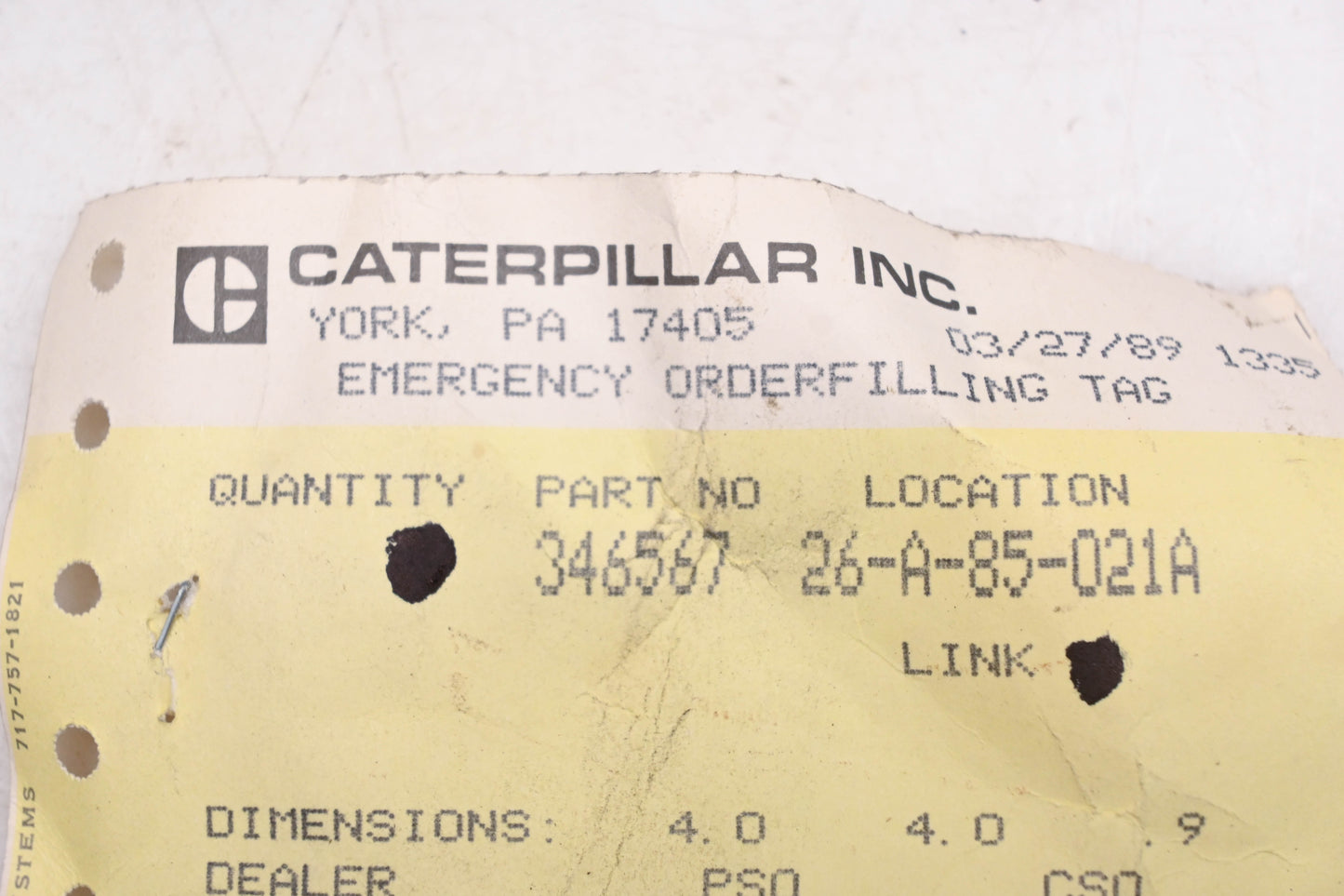 Caterpillar 346567, 0346567, 034-6567 Link