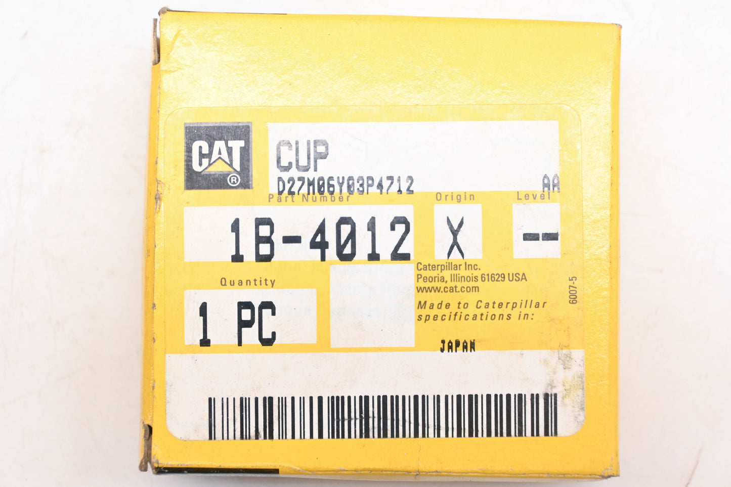Caterpillar 1B4012, 1B-4012, 14274 NTN Tapered Roller Bearing Cup NOS