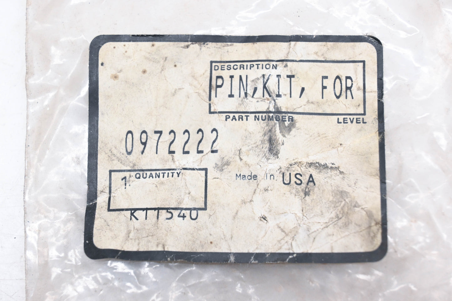 Caterpillar 972222, 0972222, 097-2222 Fork Pin Kit NOS