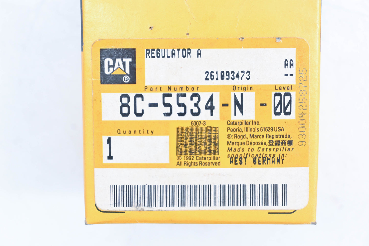 Caterpillar 8C5534, 8C-5534 Bosch Voltage Regulator NOS