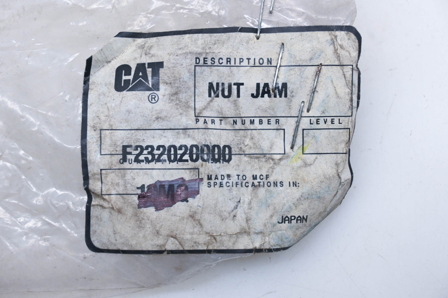 Caterpillar F232020000, F2320- 20000 Jam Nuts Qty 8 NOS