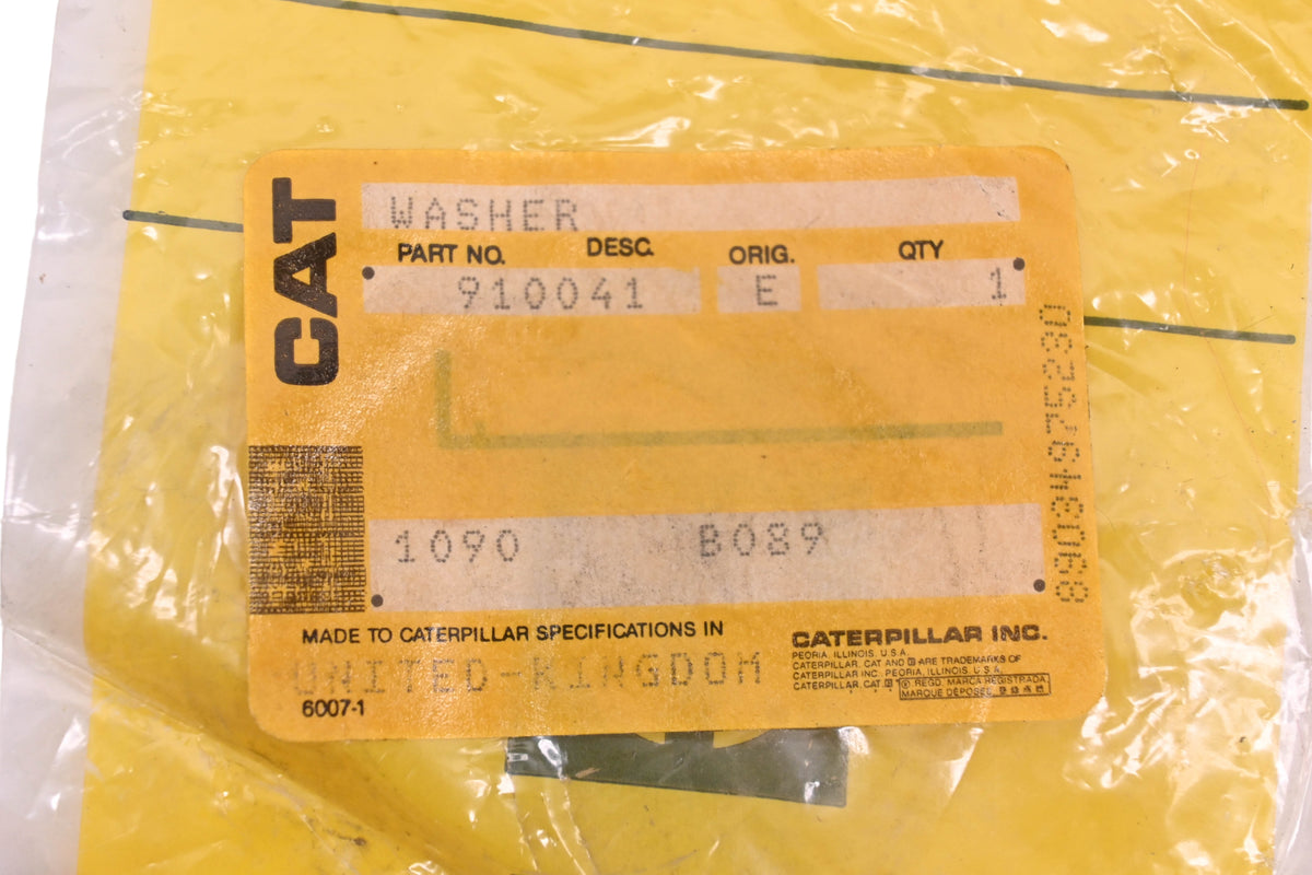 Caterpillar 0910041, 091-0041 Washer NOS