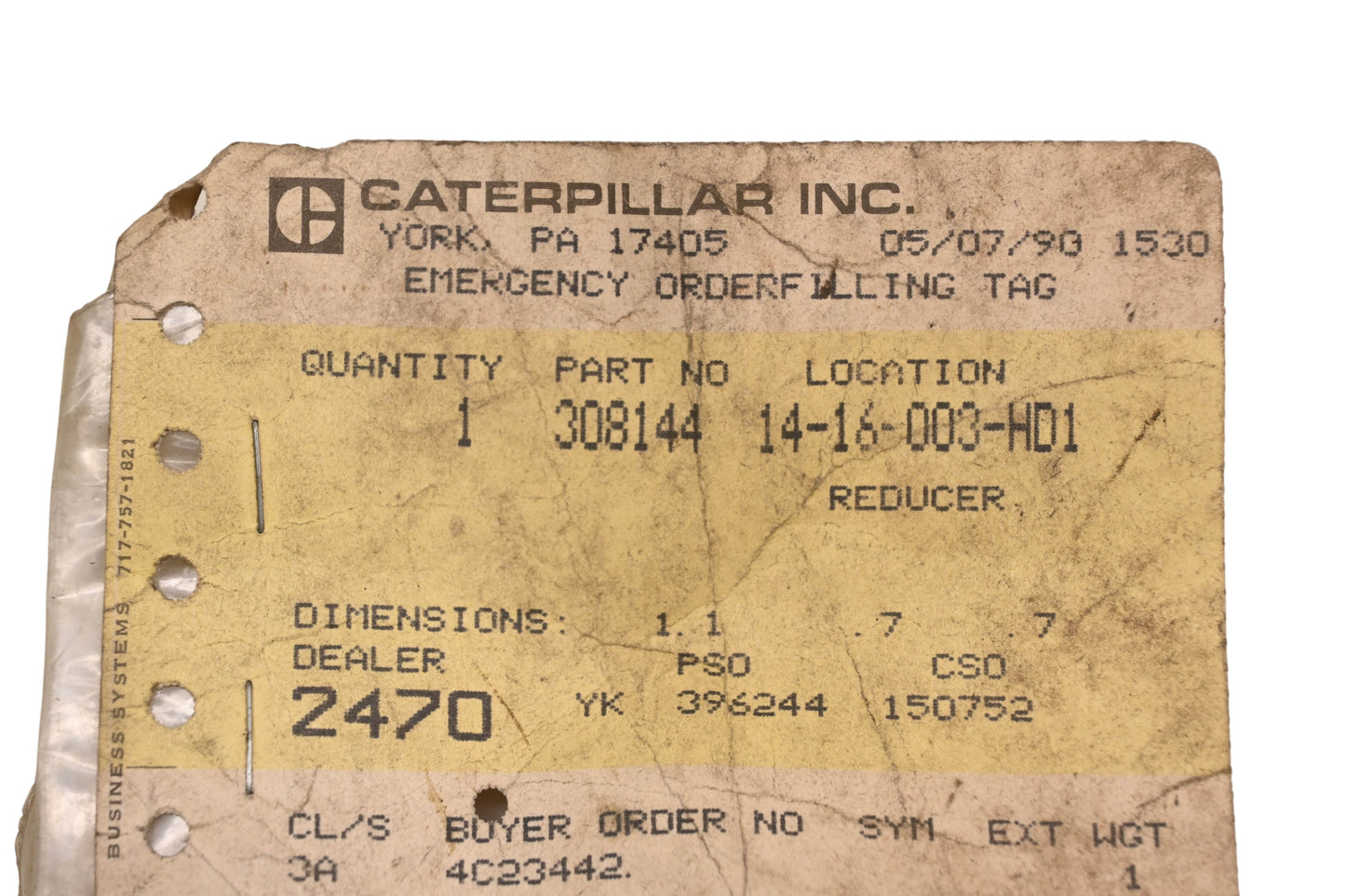 Caterpillar 308144, 30-8144 Reducer NOS