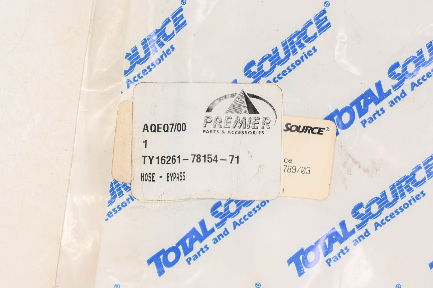 Total Source TY16261-78154-71, 16261-78154-71 By-Pass Hose NOS