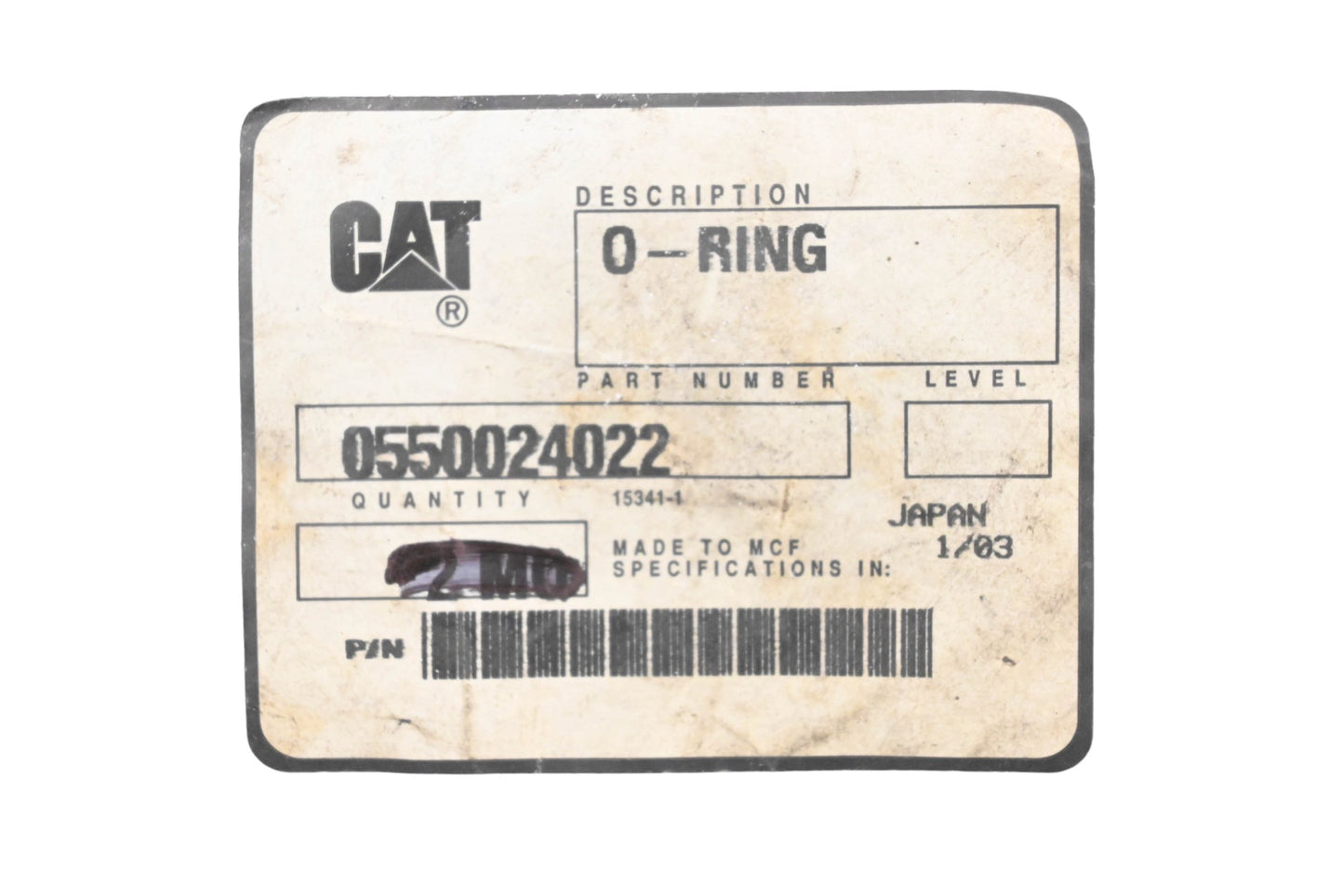 Caterpillar 0550024022 O-Ring NOS