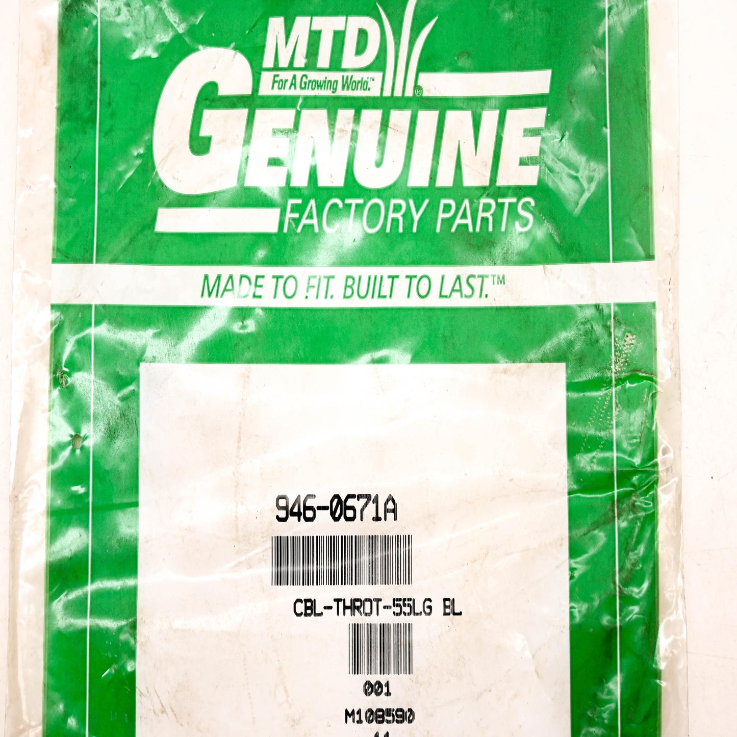 MTD 946-0671A Throttle Cable NOS