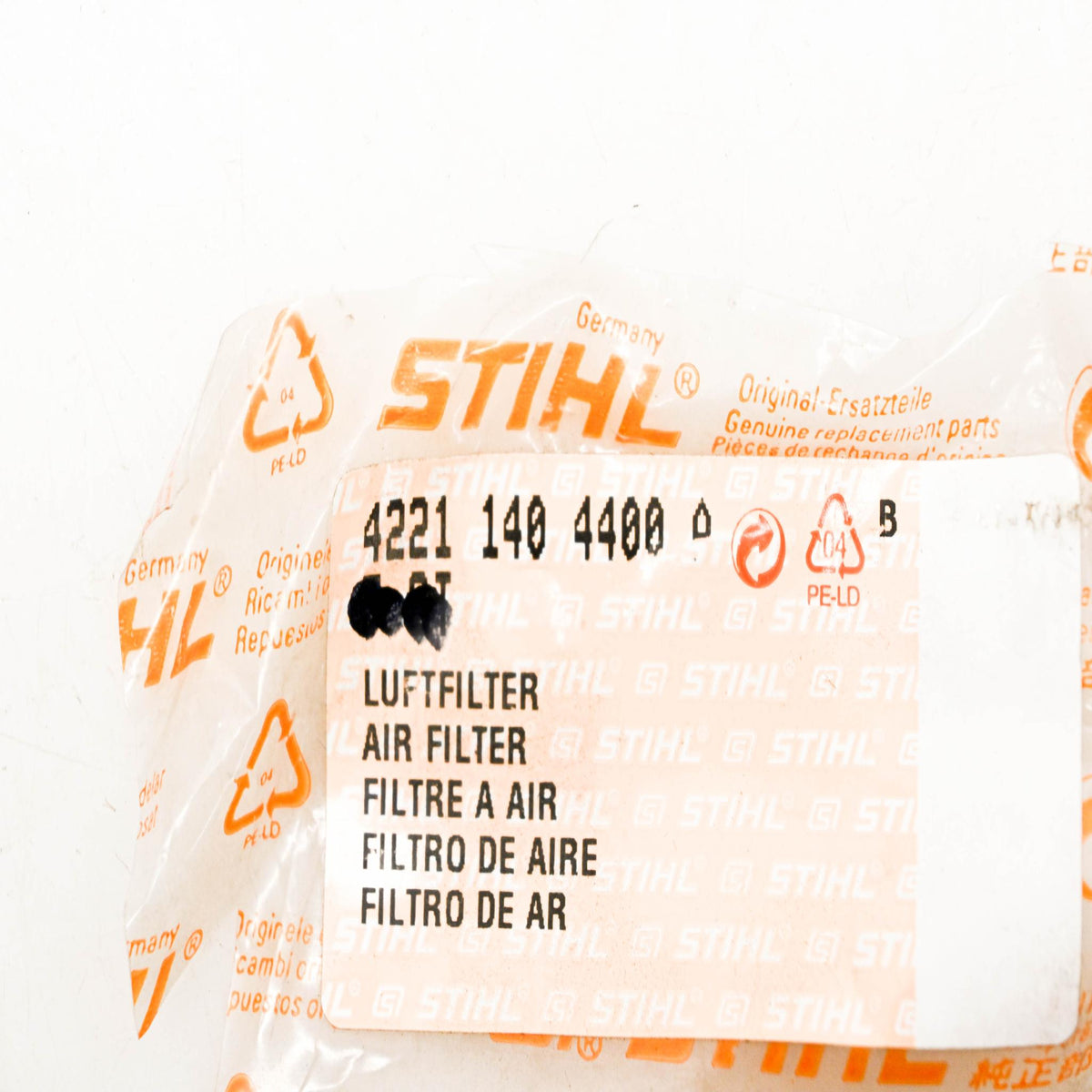 New OEM Stihl 4221-140-4400, 4221 140 4400, 42211404400 Air Filter NOS