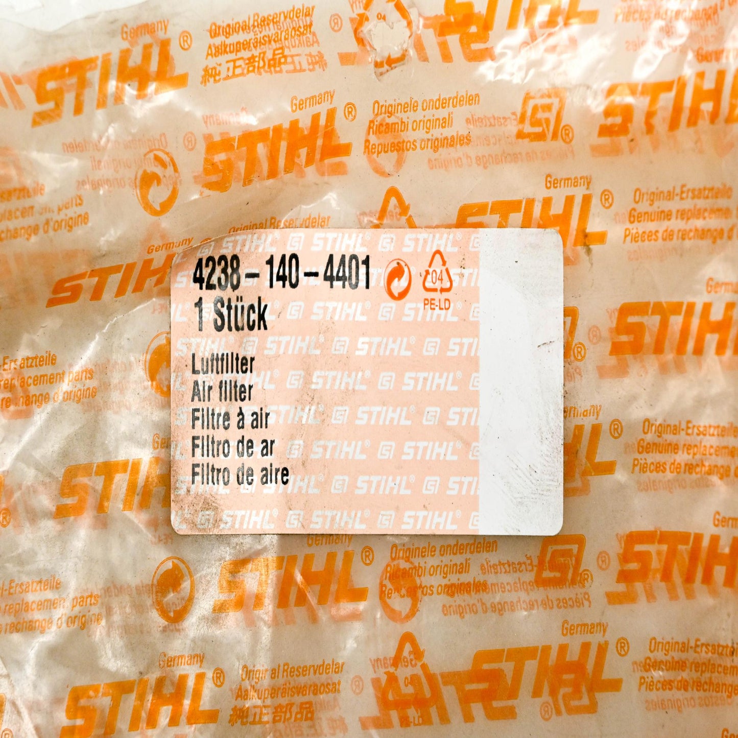 New OEM Stihl 4238-140-4401, 4238 140 4401, 42381404401 Air Filter NOS