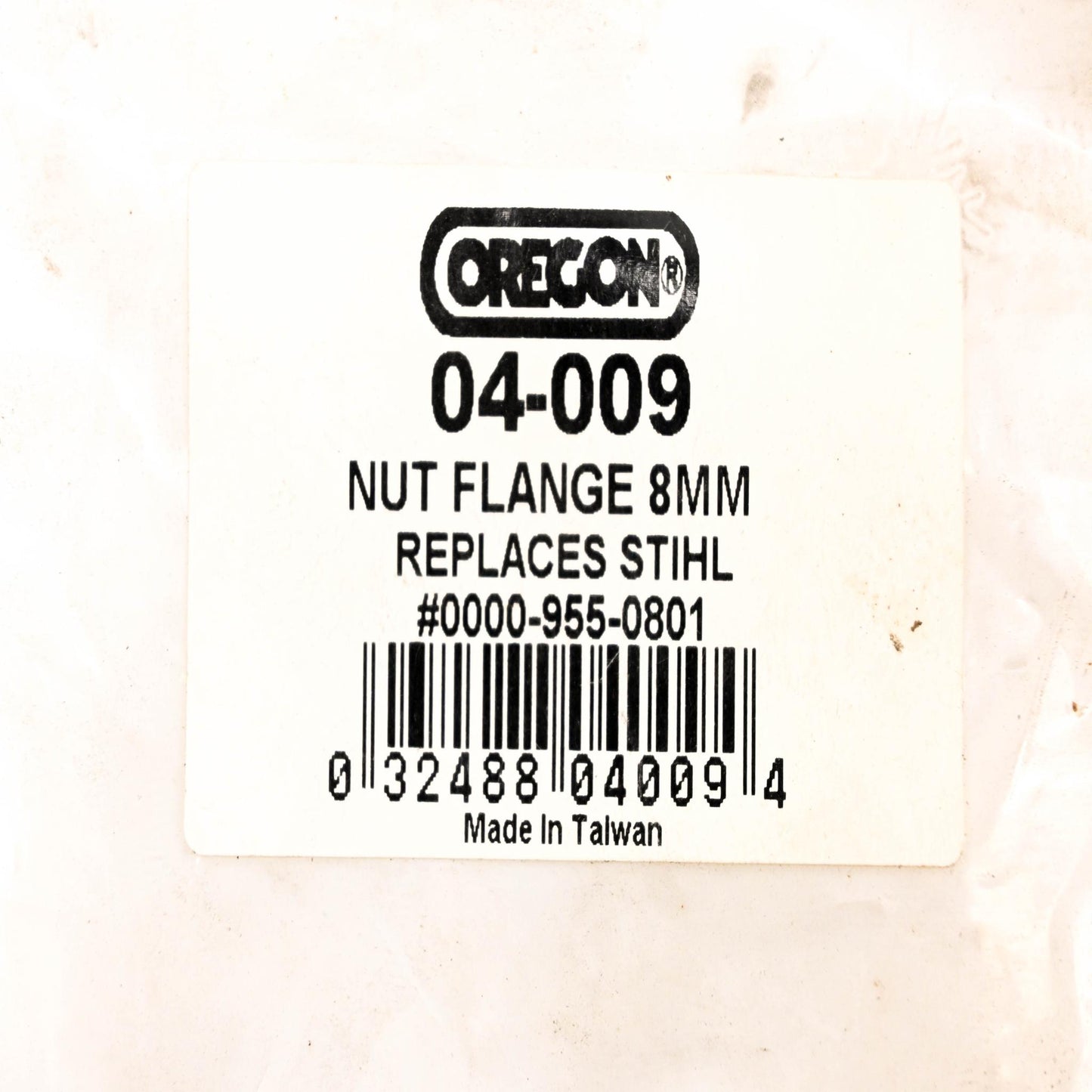 Oregon 04-009, 0000-955-0801 8mm Flange Nut NOS