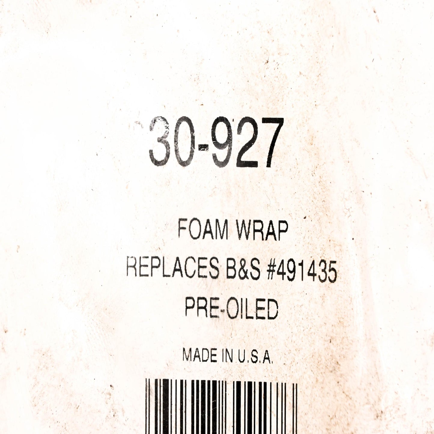 Oregon 30-927, 491435 Pre Oiled Foam Pre Filter NOS