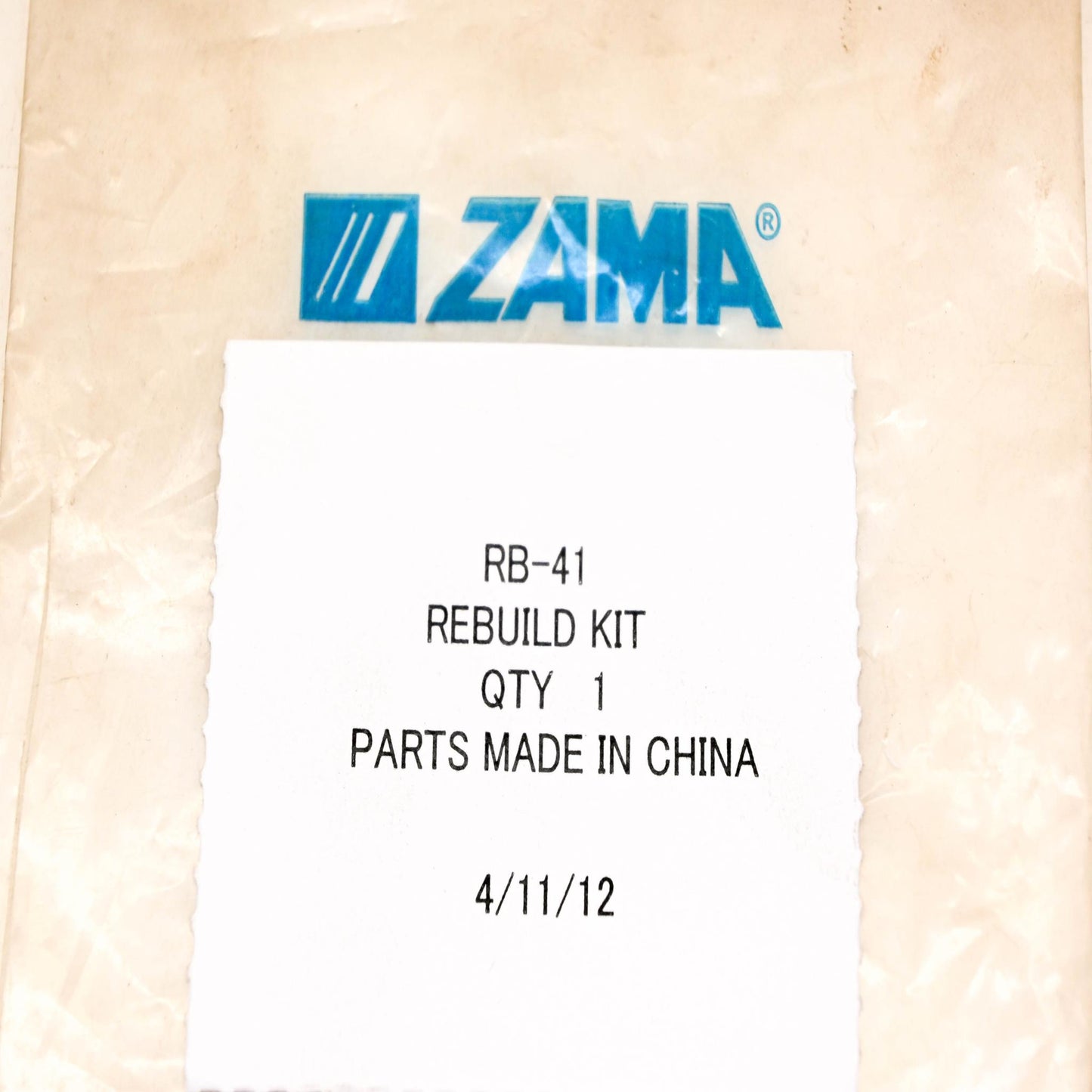 Zama RB-41 Carburetor Rebuild NOS