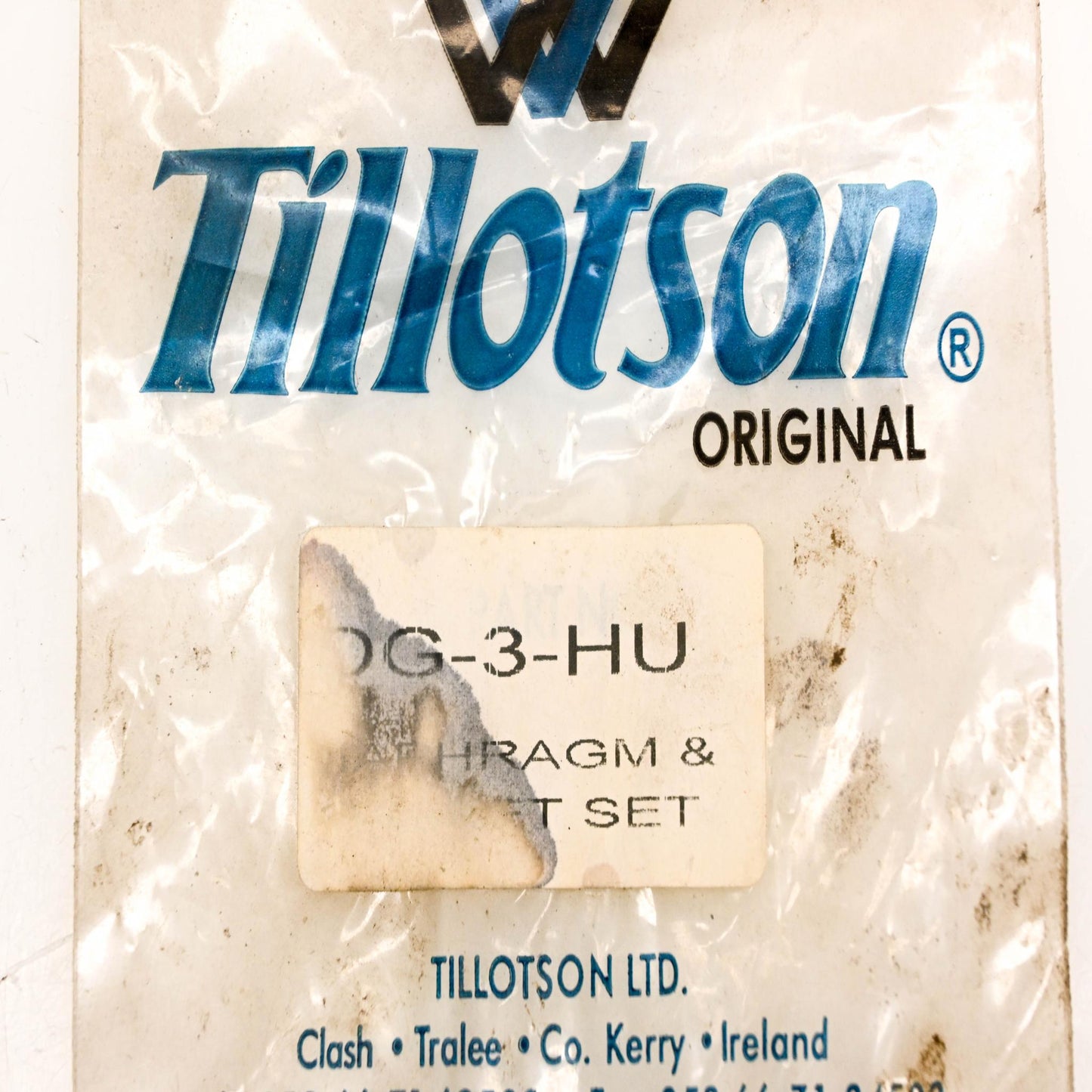 Tillotson DG-3-HU Carburetor Diaphragm & Gasket NOS
