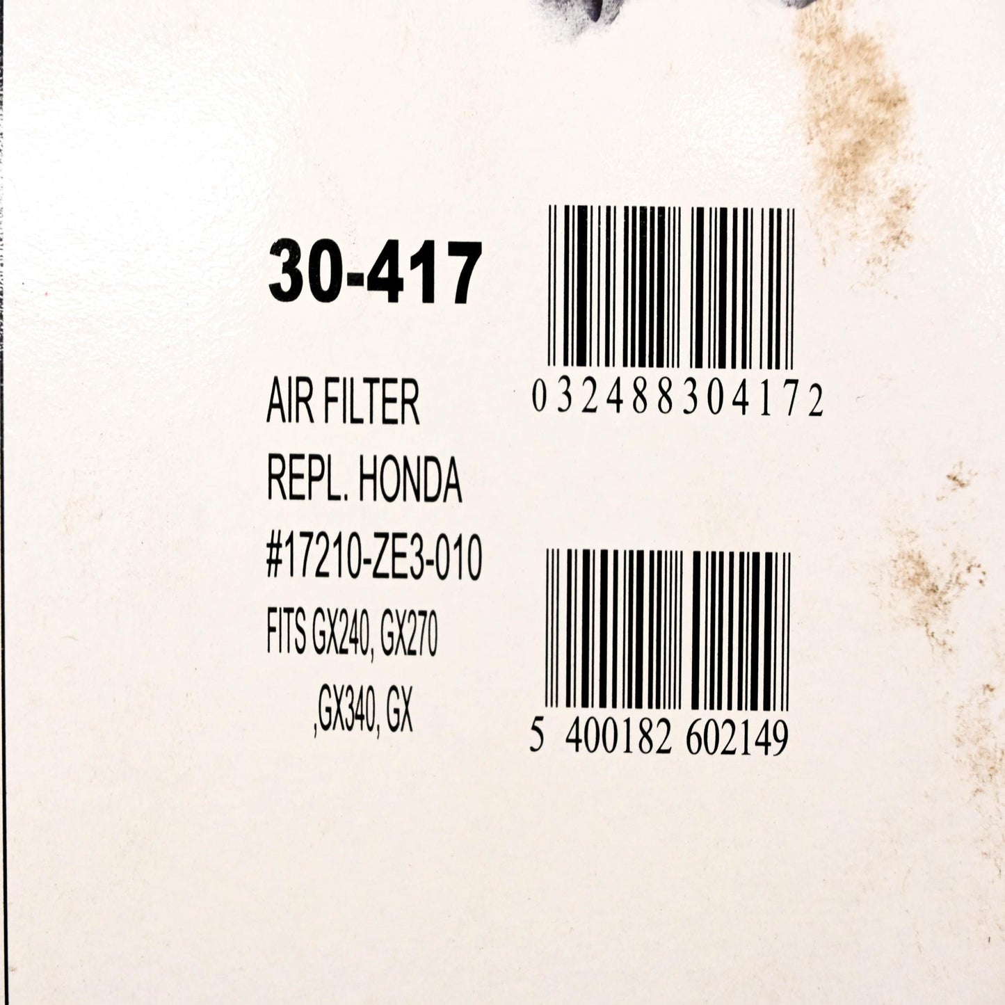 Oregon 30-417, 17210-ZE3-010 Air Filter NOS