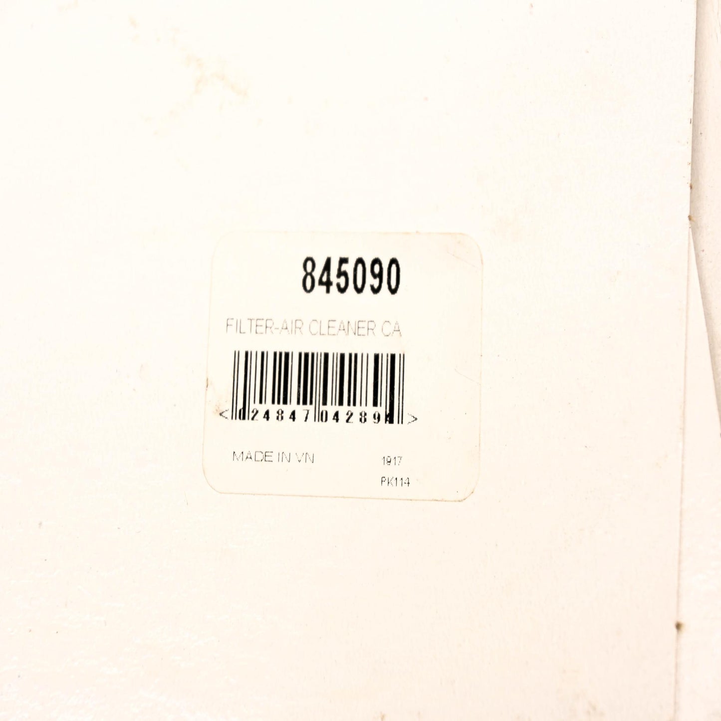 New OEM Briggs & Stratton 845090 Air Cleaner Filter NOS