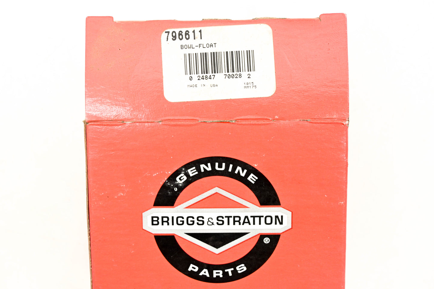New OEM Briggs & Stratton 796611 Float Bowl NOS