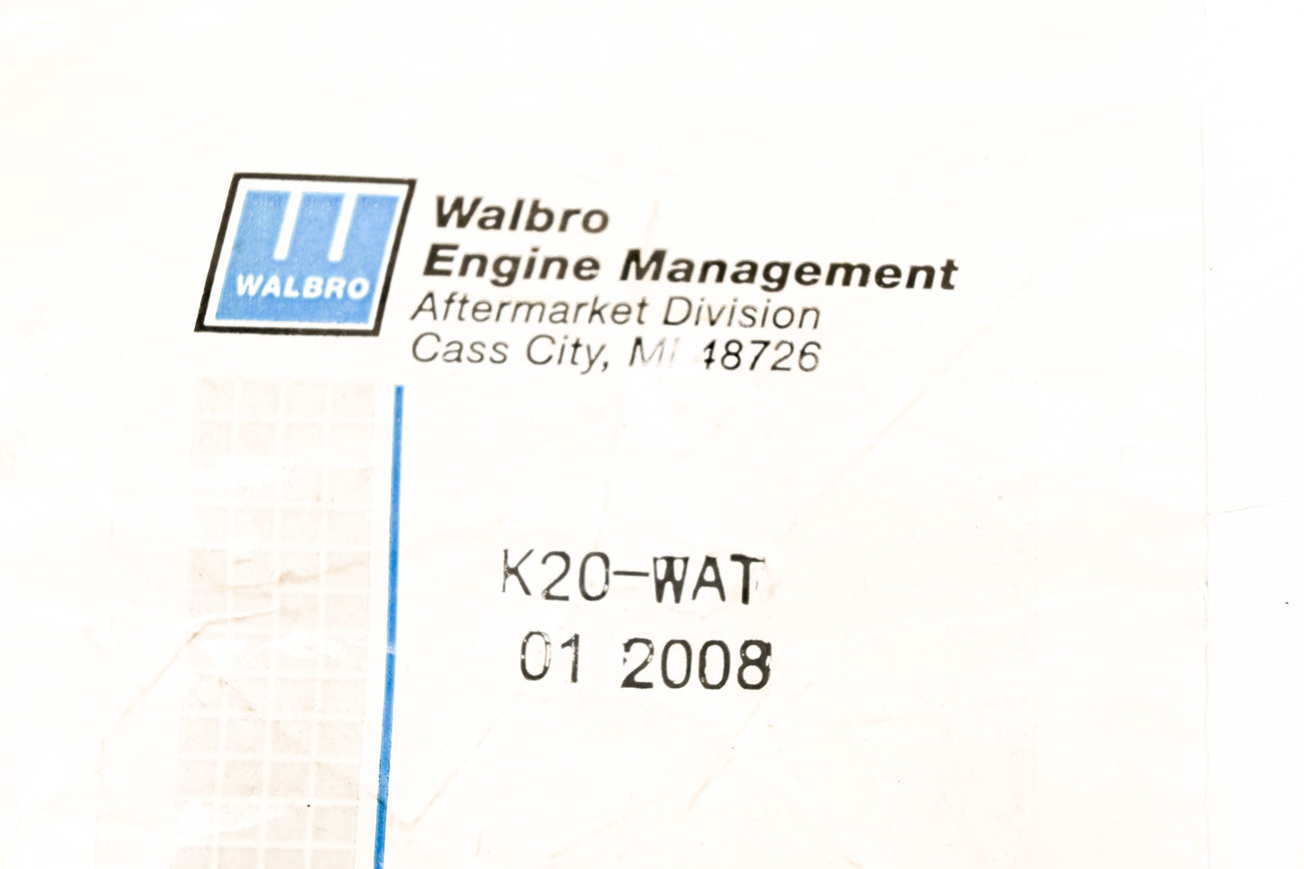 Walbro K20-WAT Carburetor Repair NOS