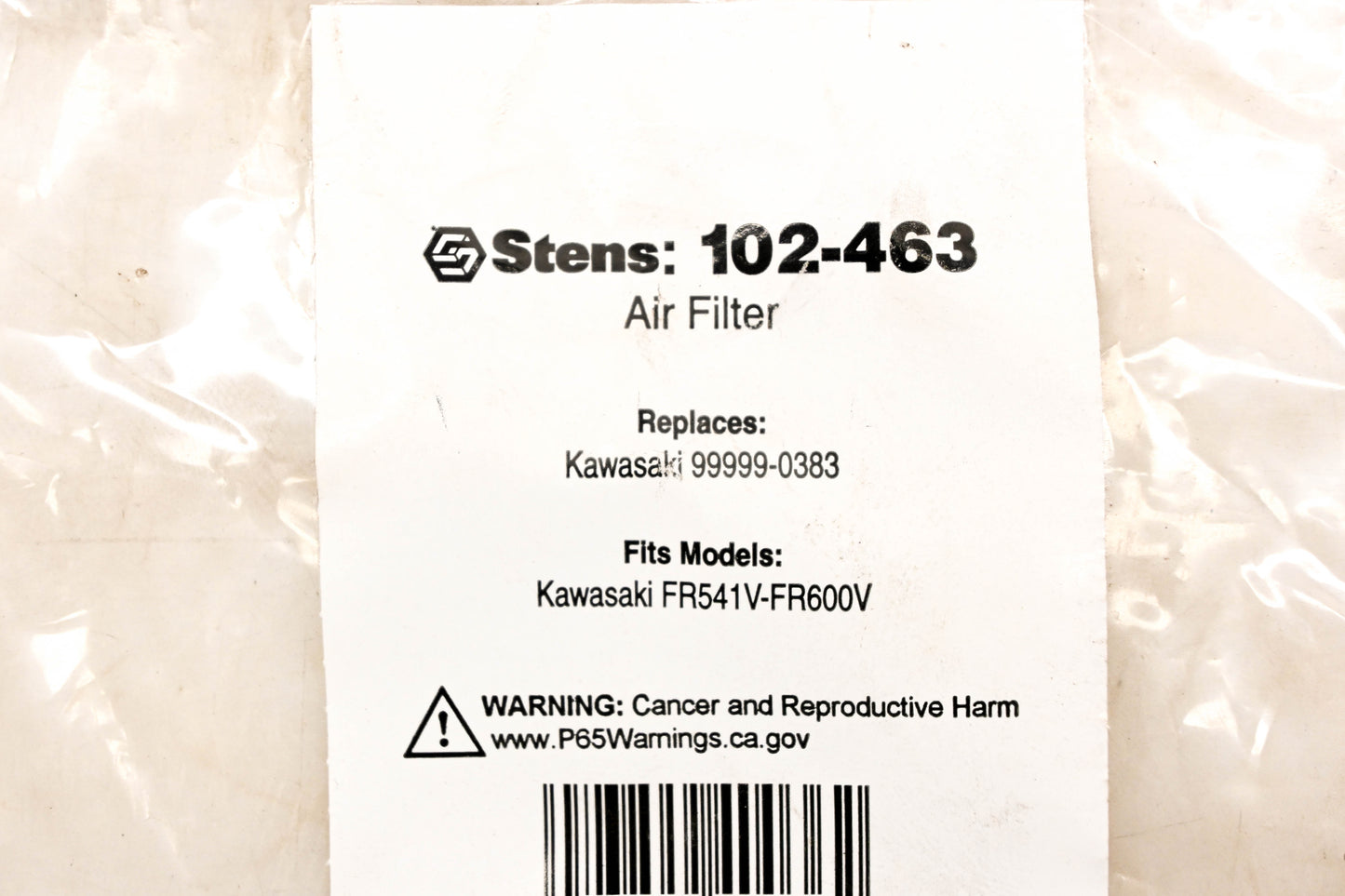 Stens 102-463, 99999-0383 Air Filter NOS