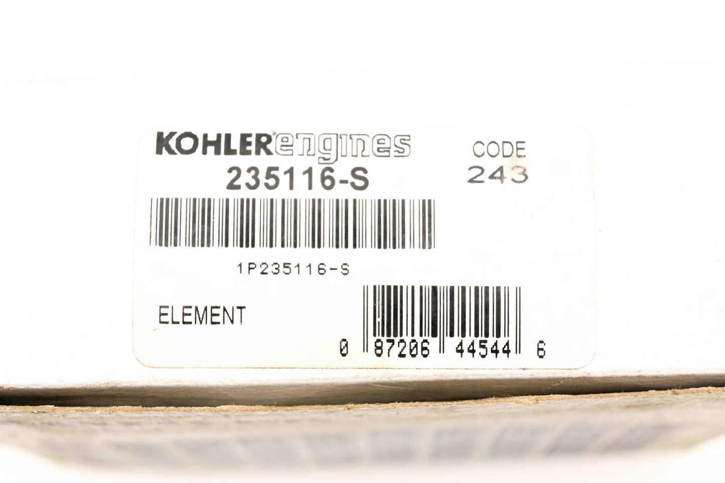 Kohler 235116-S Air Filter NOS