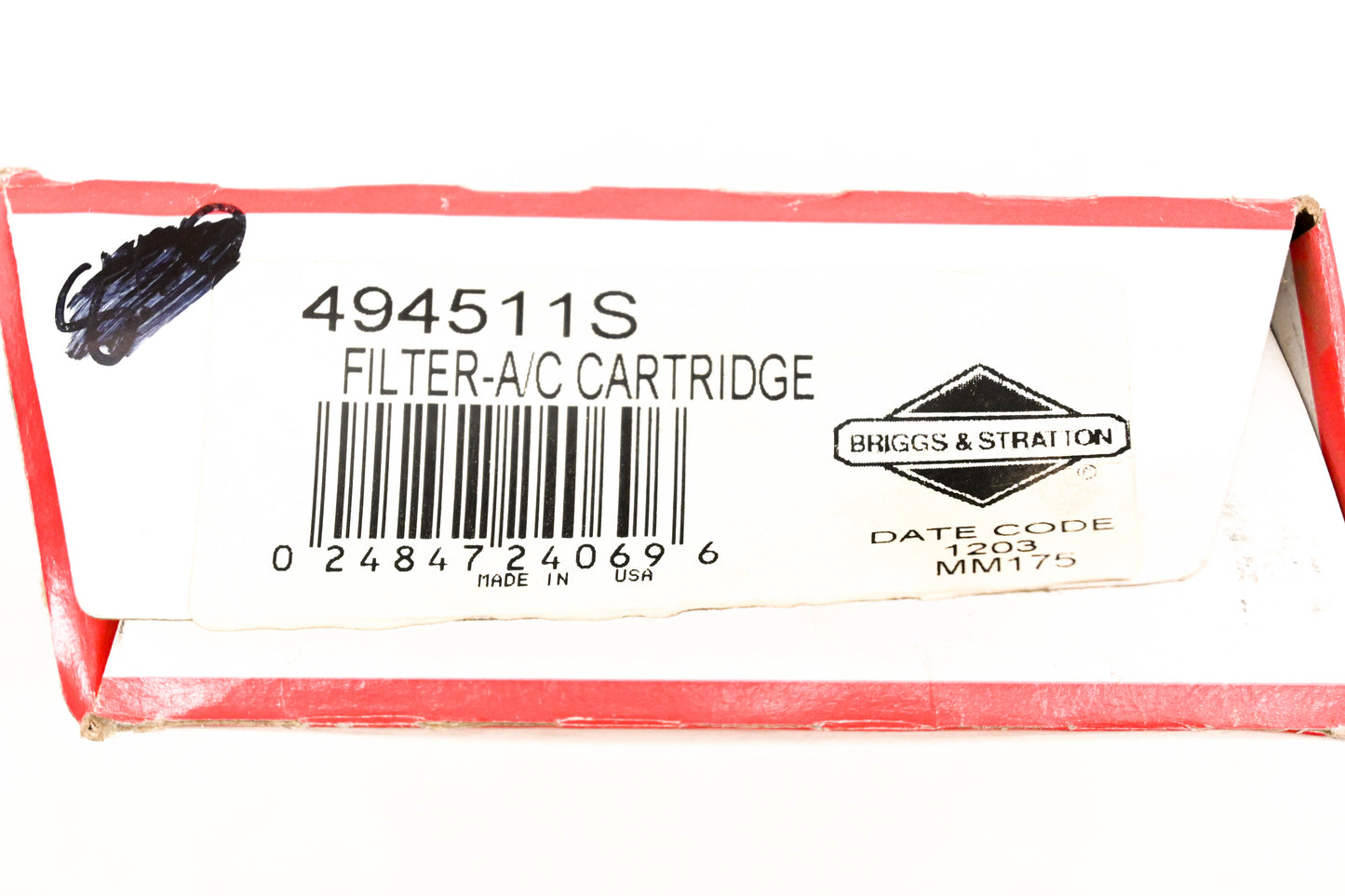 New OEM Briggs & Stratton 494511S Air Filter NOS