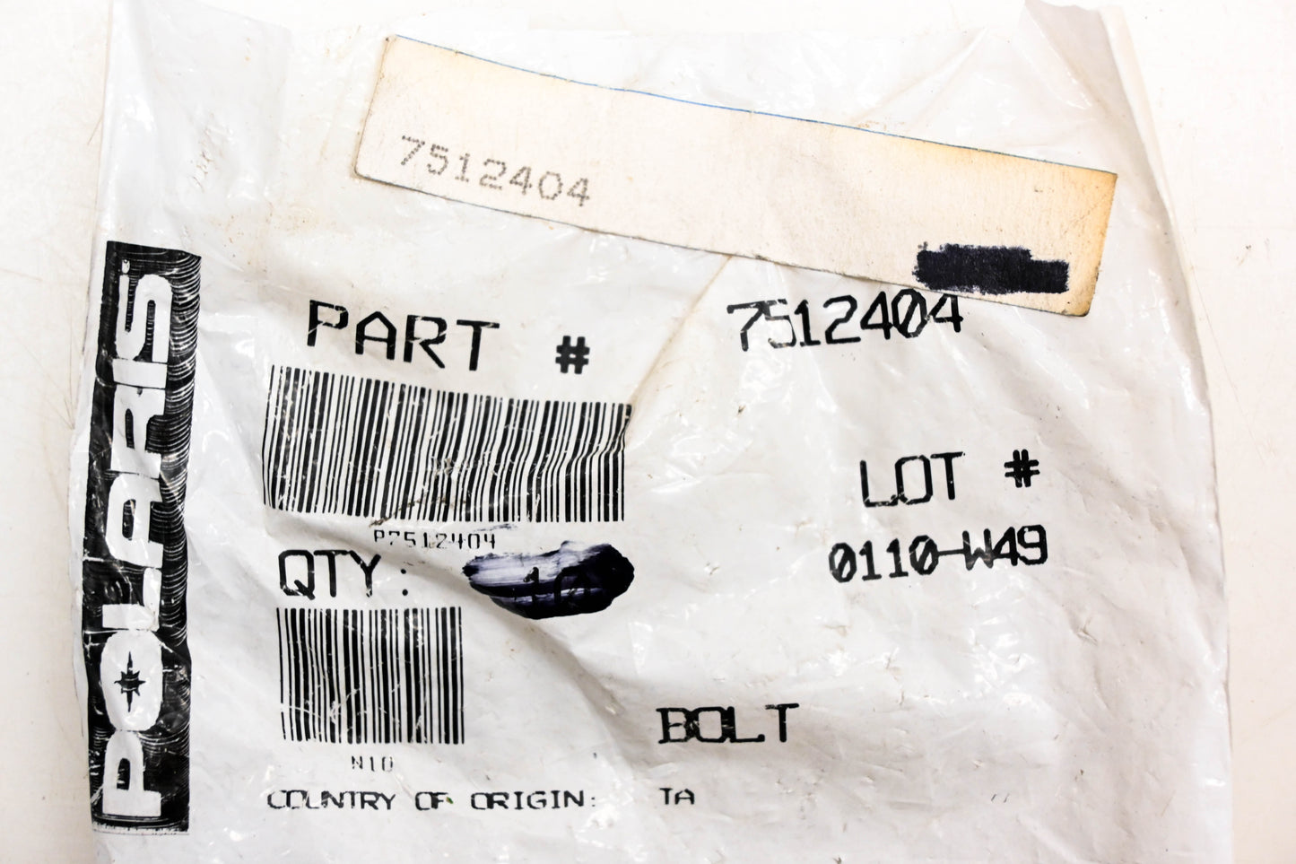 New OEM Polaris 7512404 Bolt NOS