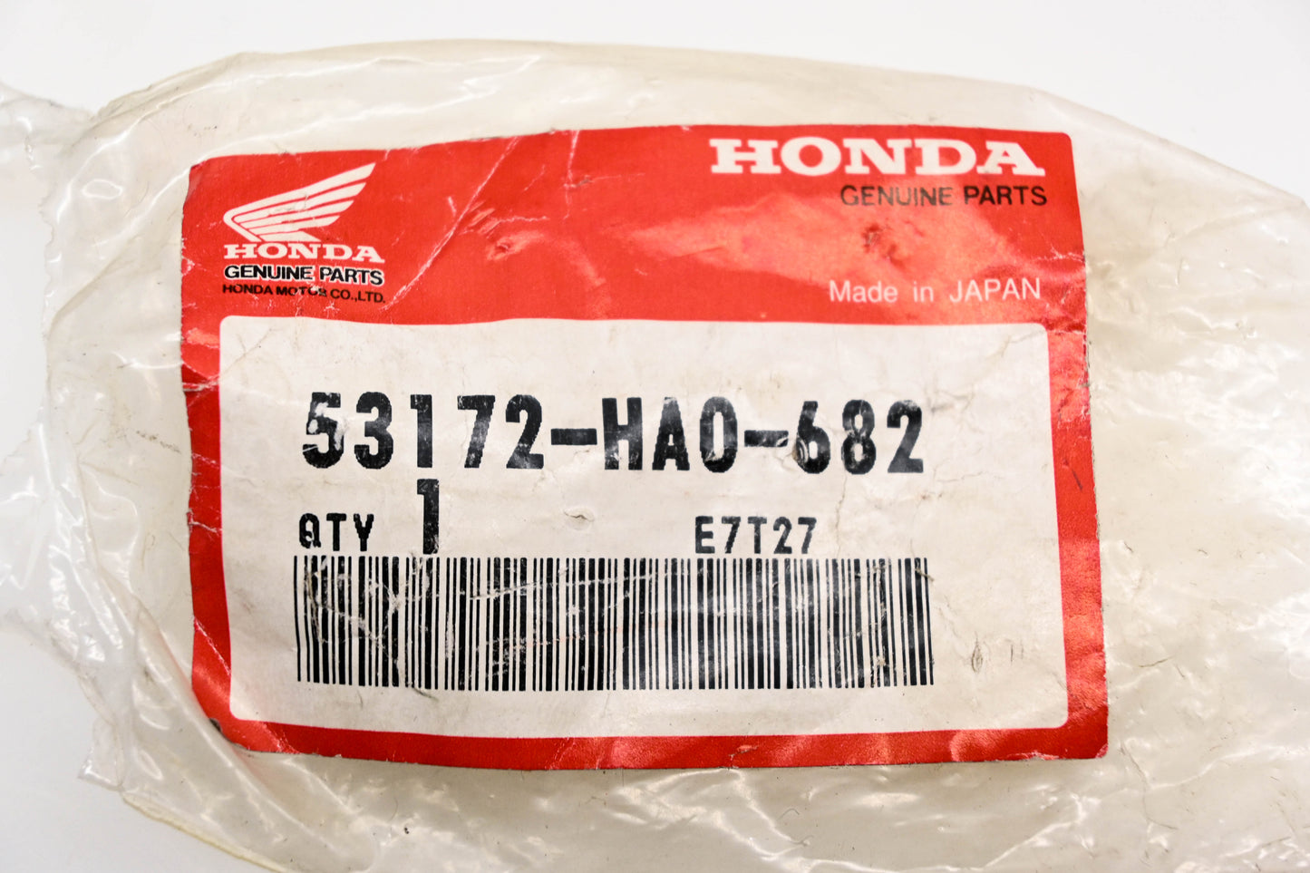 New OEM Honda 53172-HA0-682 Brake Lever Bracket NOS