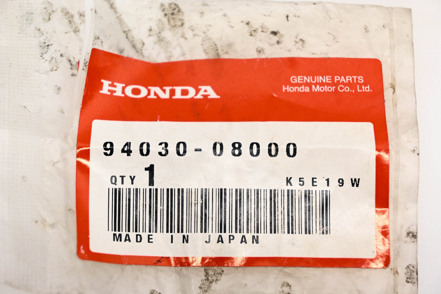 New OEM Honda 94030-08000 Hex Nut NOS