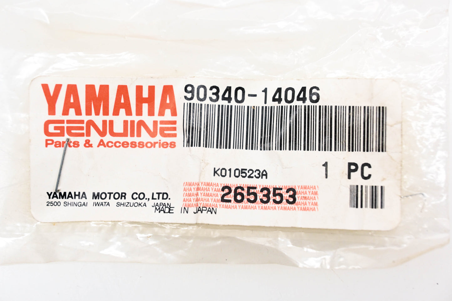New OEM Yamaha 90340-14046-00 Straight Screw Drain Plug NOS