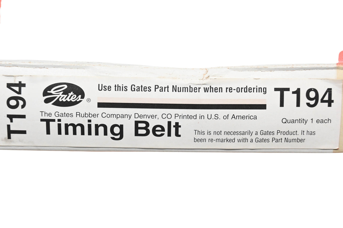 Gates T194 Timing Belt NOS