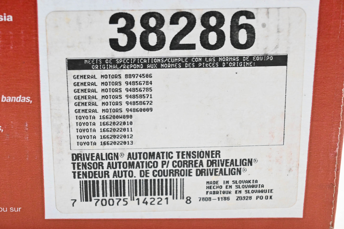 Gates 38286 Accessory Drive Belt Tensioner NOS