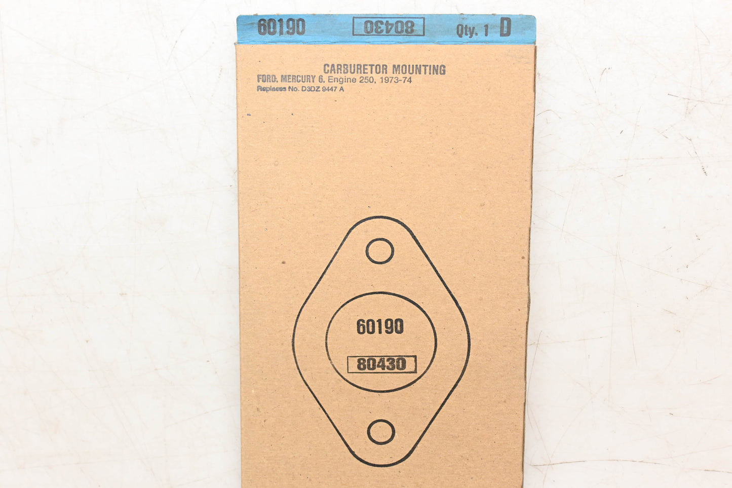 Fel-Pro 60190, 80430 Carburetor Mounting Gasket NOS