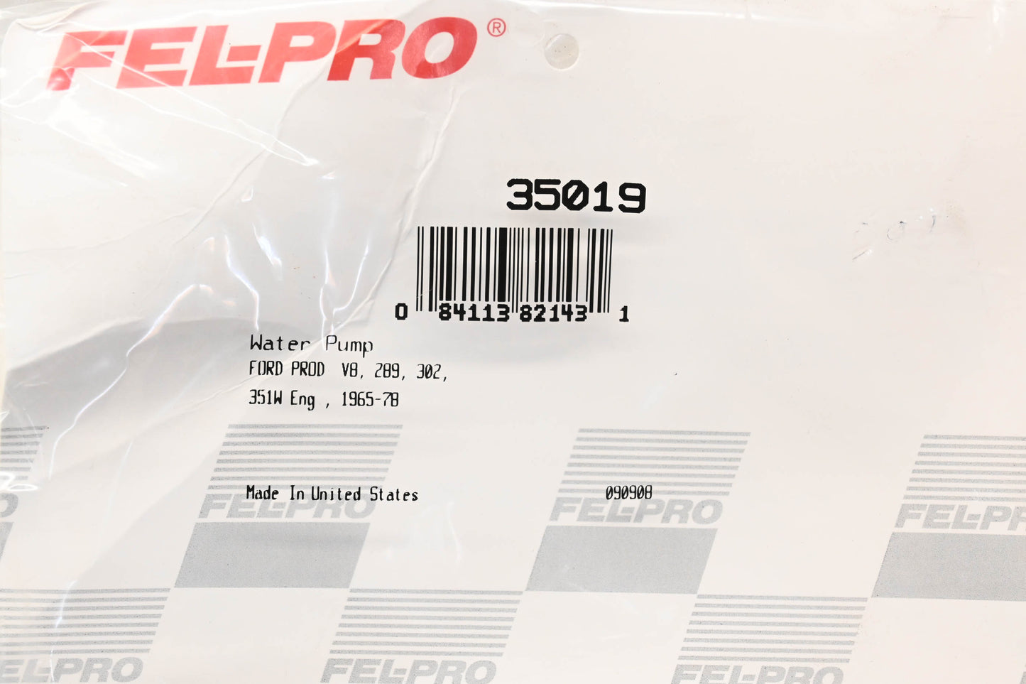 Fel-Pro 35019 Water Pump Gasket NOS