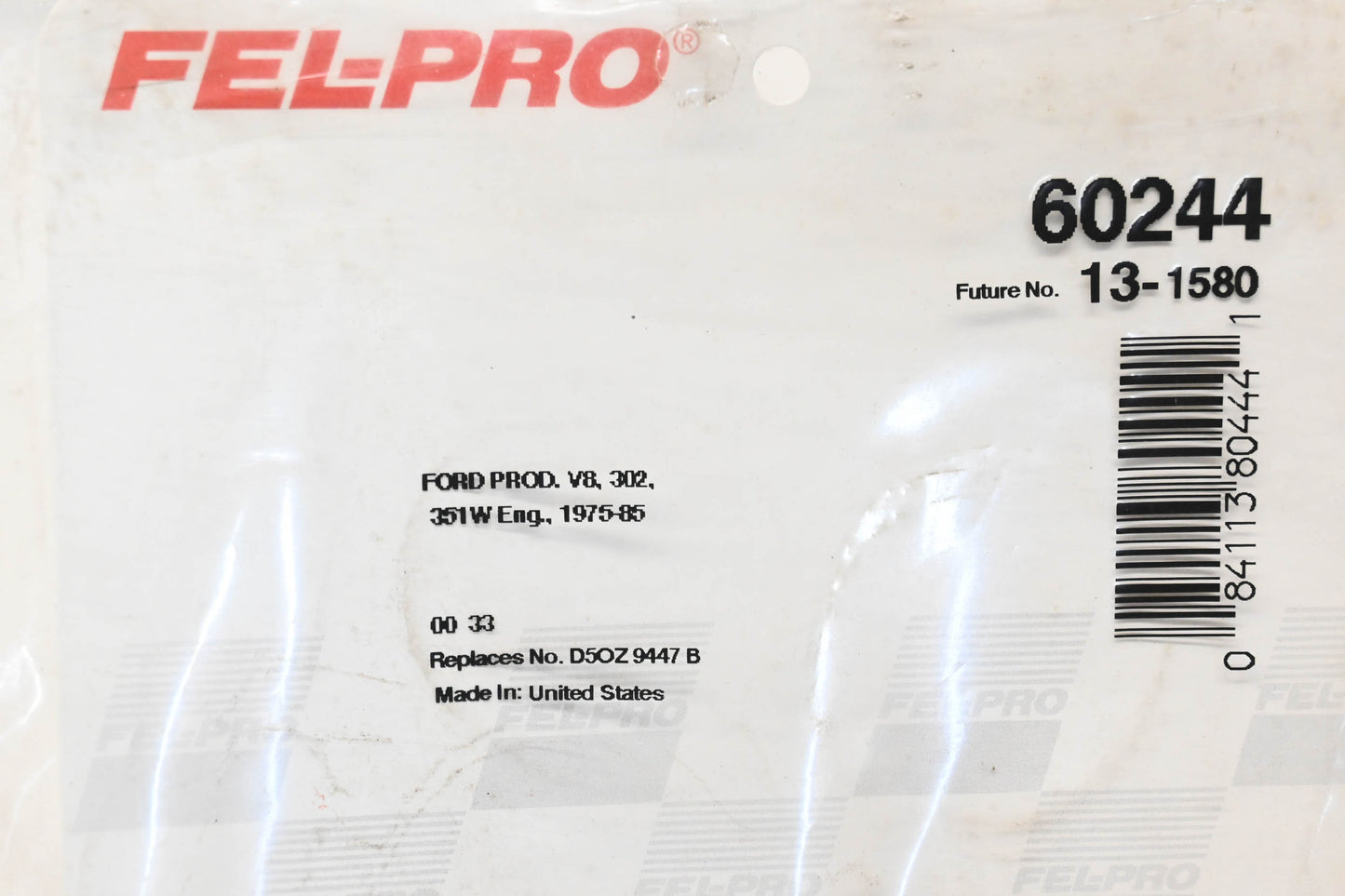 Fel-Pro 60244, 80444 Carburetor Mounting Gasket NOS