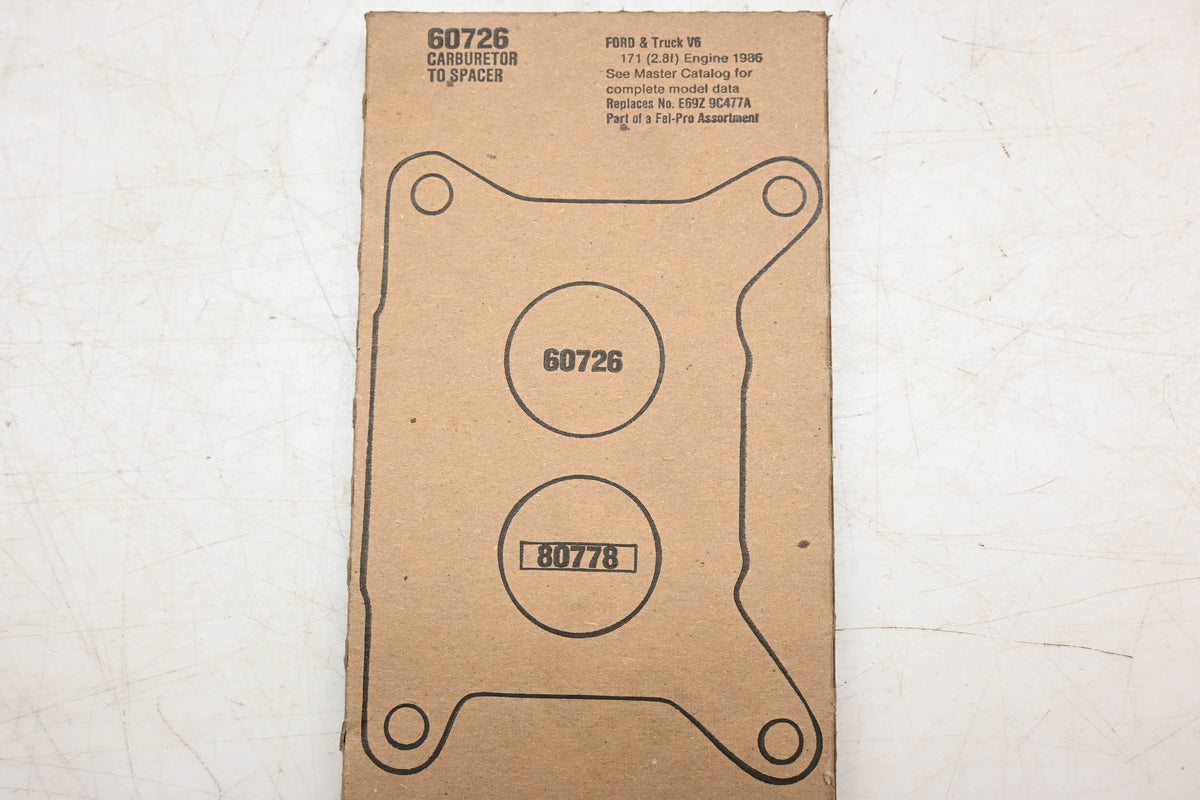 Fel-Pro 60726, E59E-9C477-AA Carburetor Mounting Gasket NOS