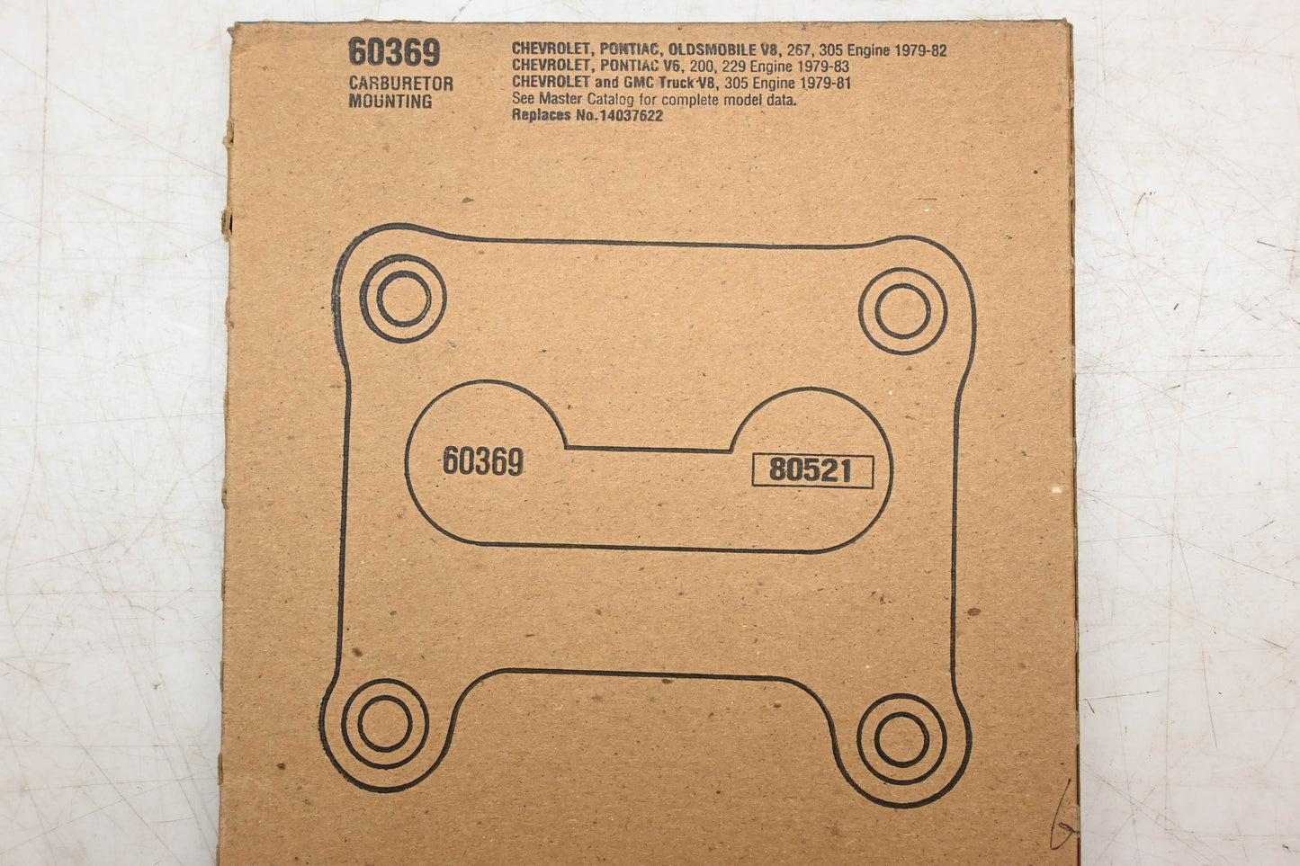 Fel-Pro 60369, 14037622 Carburetor Mounting Gasket NOS