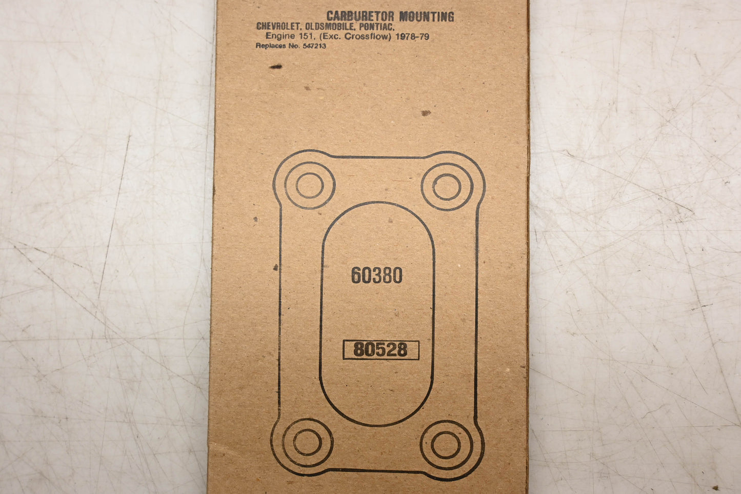 Fel-Pro 60380, 547213 Carburetor Mounting Gasket NOS