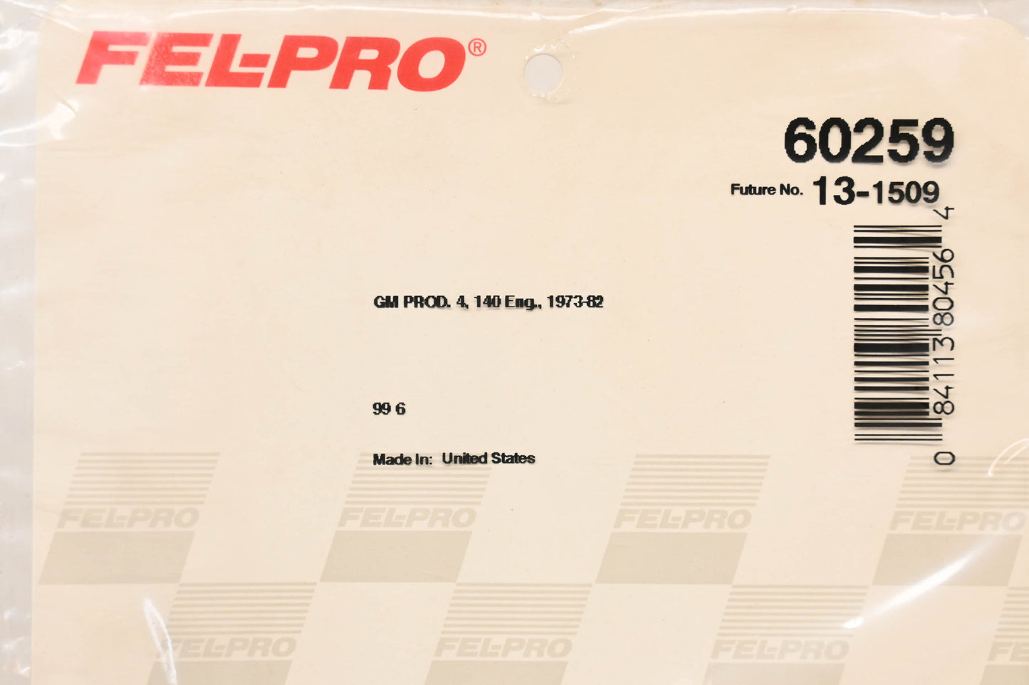 Fel-Pro 60259 Carburetor Mounting Gasket NOS