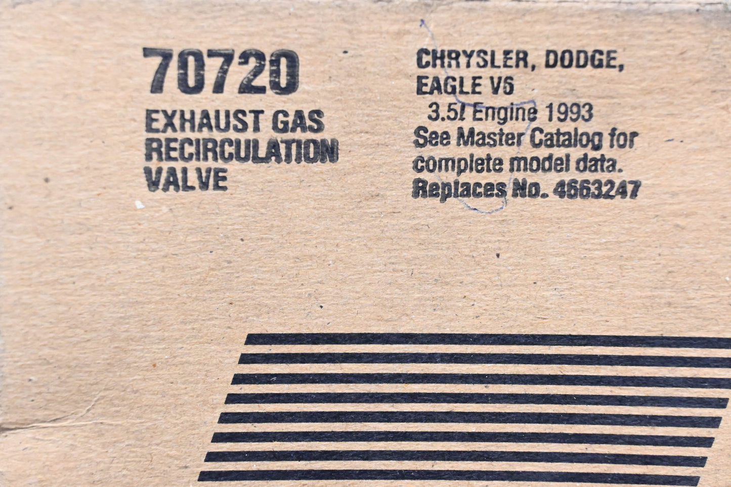 Fel-Pro 70720, 4663247 EGR Valve Gasket NOS