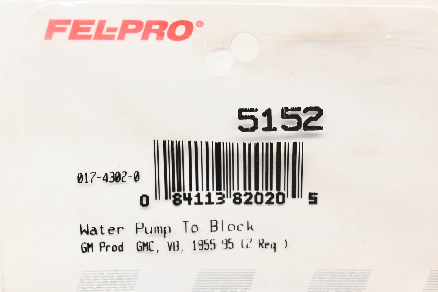 Fel-Pro 5152 Water Pump Gasket NOS