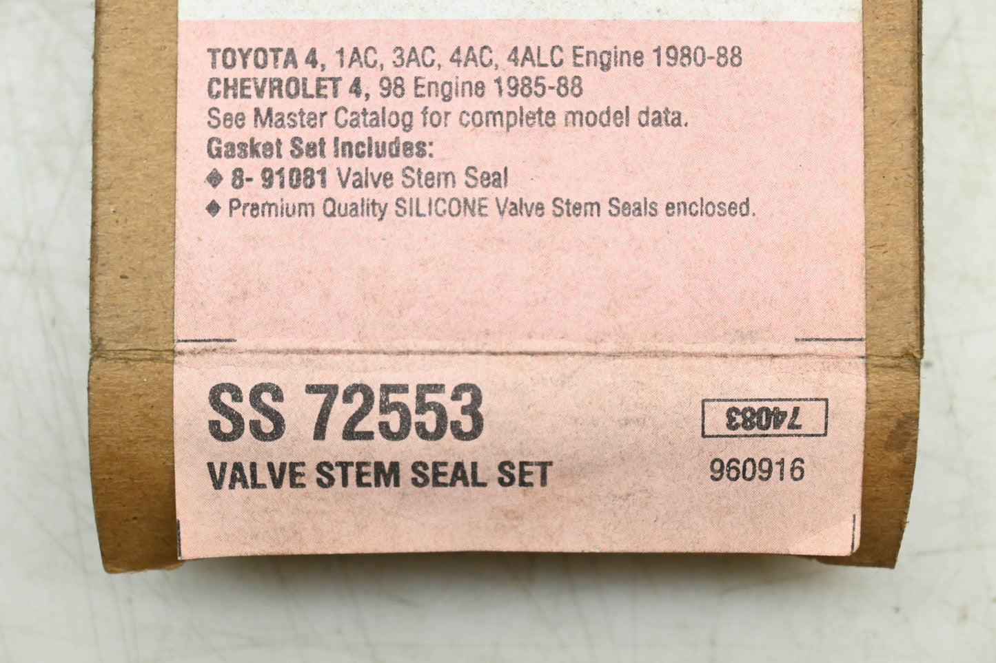Fel-Pro SS 72553 Valve Stem Oil Seal Kit NOS