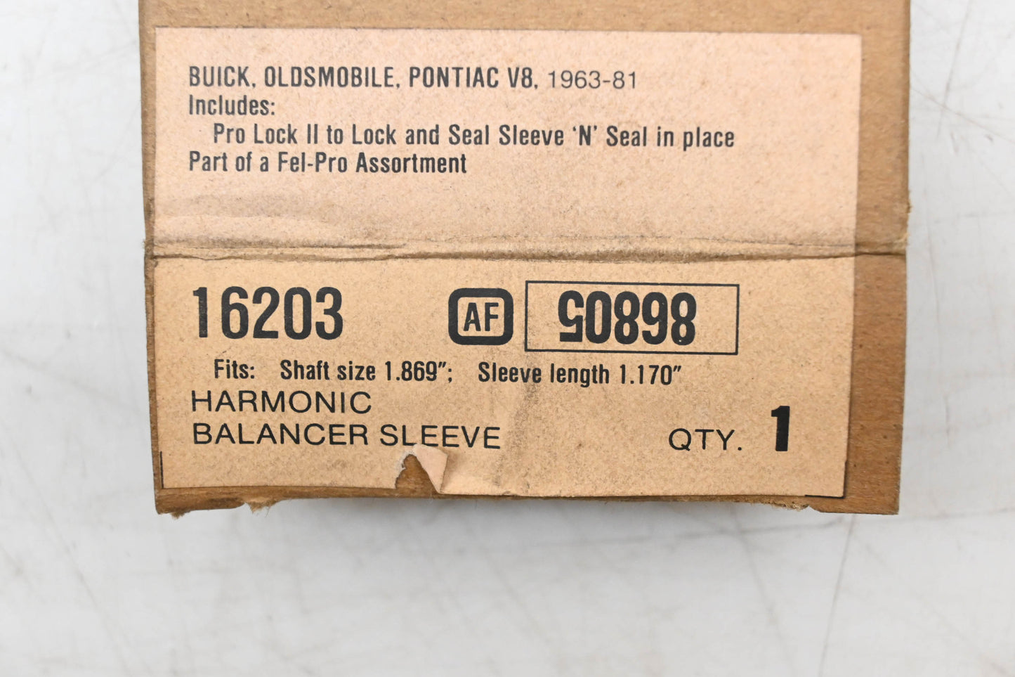 Fel-Pro 16203 Harmonic Balancer Repair Sleeve NOS