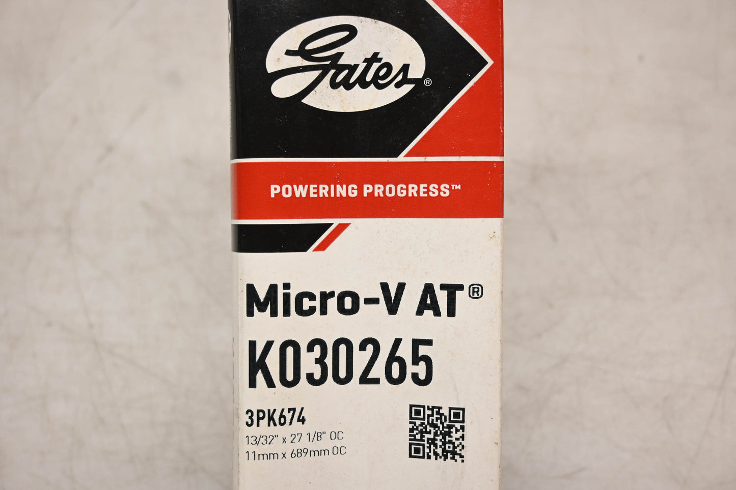 Gates K030265, 3PK674 Micro-V Serpentine Belt NOS