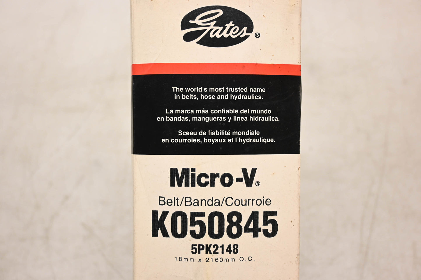 Gates K050845, 5PK2148 Micro-V Serpentine Belt NOS