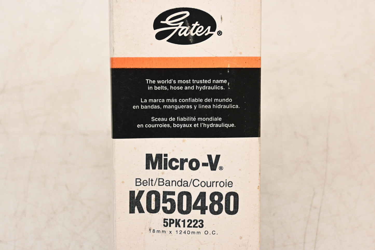 Gates K050480, 5PK1223 Micro-V Serpentine Belt NOS