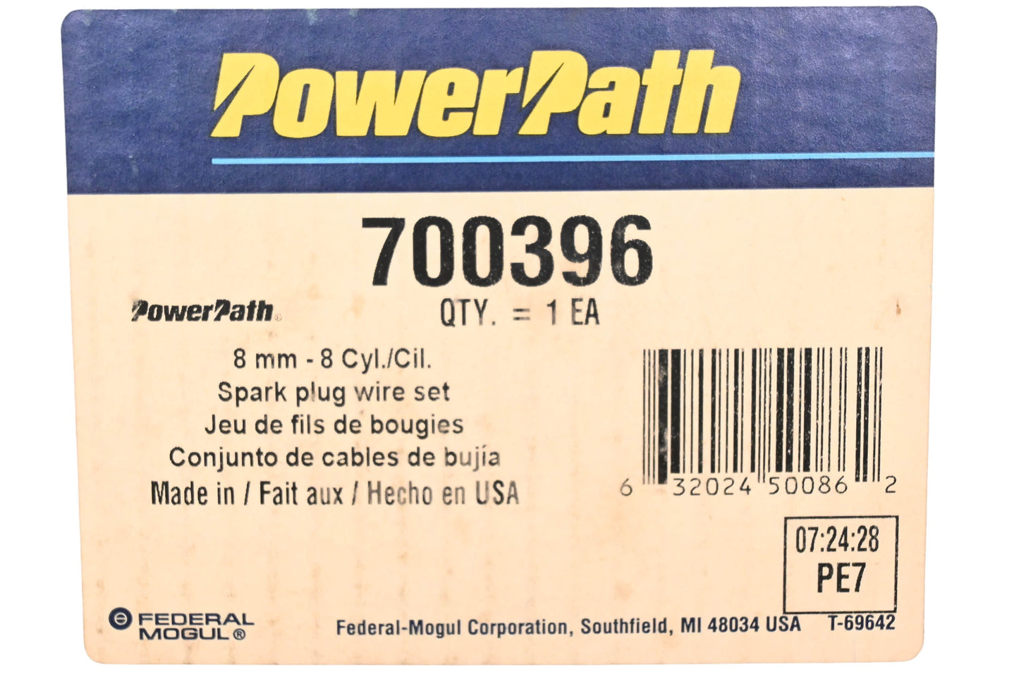 Power Path 700396 Spark Plug Wire Kit NOS