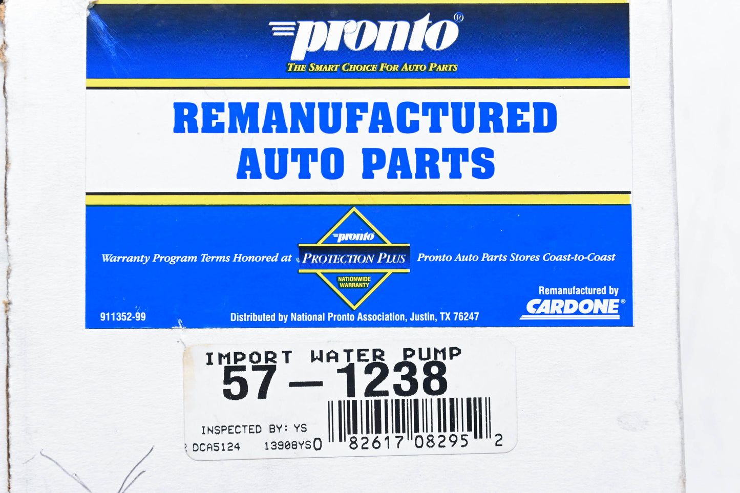 Pronto 57-1238 Remanufactured Water Pump Kit NOS